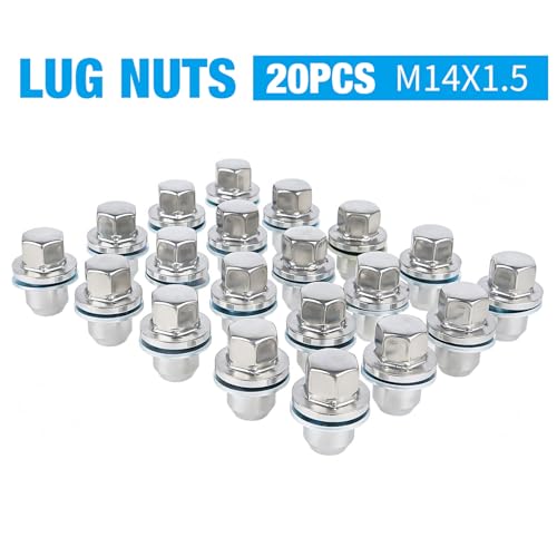 Image of Bevinsee M14x1.5 Wheel Lug Nuts 20PCS Compatible with Land Rover Range Rover LR3 2006-2009, Range Rover Sport 2006-2013, Replaced RRD500510 RRD500290, for Stock Wheel