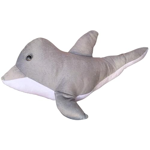 Golfinho De Pelúcia Cinza 32 Cm Antialérgico