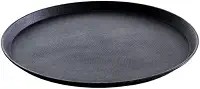 Bandeja Antiderrapante Redonda Plástico Para Servir Garçom 35cm
