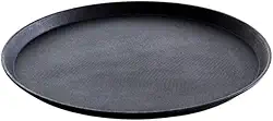 Bandeja Antiderrapante Redonda Plástico Para Servir Garçom 35cm