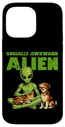 Socally Awkward Alien Funny Space Creature Cat Dog Pet �X�}�z�P�[�X iPhone 14 Pro Max �p