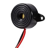 ✔【Sonido continuo】Si nuestro zumbador de sonido electrónico de 85 a 95db está conectado a la potencia nominal, el zumbador sonará continuamente