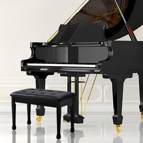 image for FILISITE Duet Piano Bench with Storage, Wooden Piano Stool with Waterp