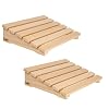VIAMO® Sauna Kopfstütze Kopfteil Rückenlehne aus Abachiholz (Set aus 2 Stück), 39,5 cm x 30 cm