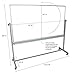 Offex Mobile Magnetic Large Whiteboard on Wheels, Free Standing Double-Sided Dry Erase White Board for Teachers, Students, Children, Classroom, Office - 72