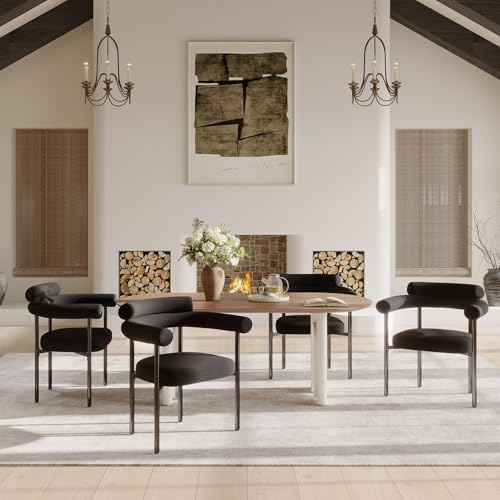 STHOUYN Boucle Dining Chair - Thumbnail 4