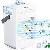 ➤【Función de sincronización y oscilación libre】 Este mini acondicionador de aire admite la configuración correcta de oscilación automática de 45 ° de ancho. Proporcione un área de enfriamiento más grande y lo mantenga en un ambiente cómodo. Toque el botón del temporizador (2/4/6H) para controlar mejor el tiempo de enfriamiento que necesita, ideal para la oficina, la cocina, el dormitorio, el escritorio Espere.