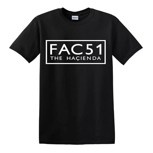 Image of FAC - 51 Men's T-Shirt Rave Factory Records Dance Music Joy Happy Mondays Rose(Black,L)