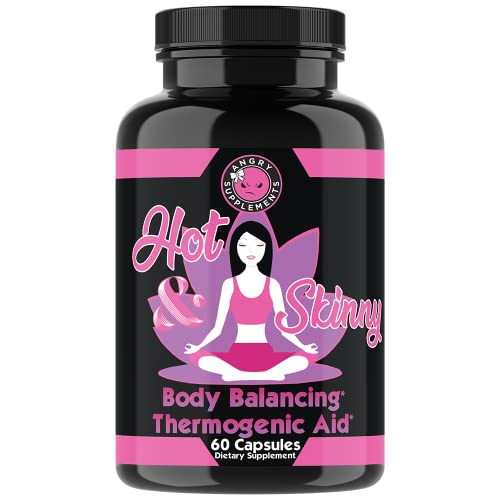 Angry Supplements Hot & Skinny Thermogenic Diet Pills, Weight Loss Capsules for Women, Fast Fat Burning, Non-GMO All-Natural Metabolism Booster, Appetite Suppressant (1-Bottle, 60 ct)
