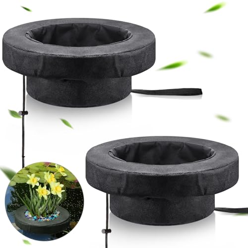 Treela 2 Pcs Fabric Floating Plant Pot Small Floating Water