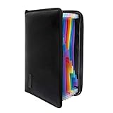Fireproof Document Organizer Folder - Waterproof Expandable Safety Bag, File Storage Holder - Silicone Coated Material - Rainbow-Colored Plastic Dividers, Double Zipper - Fits A4 Paper, Passport, Cash