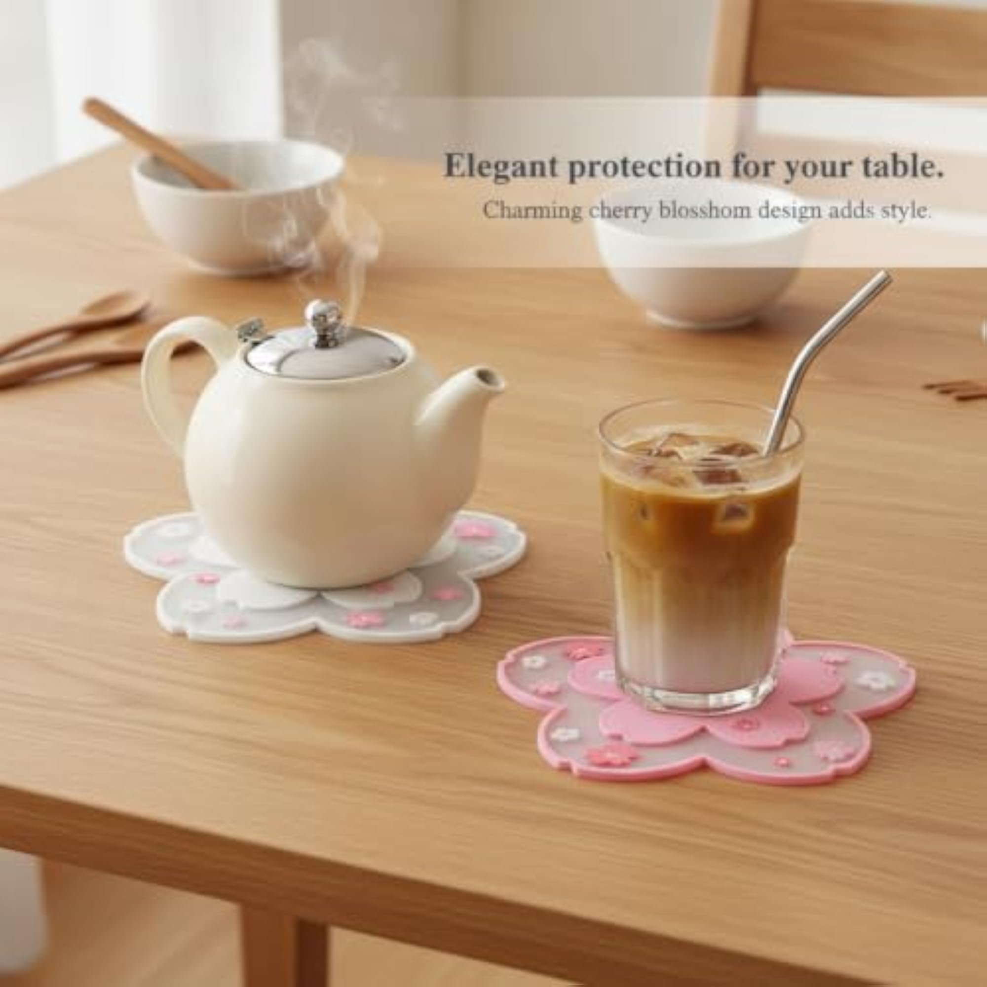 Non-Slip Heat Resistant Placemats & Coasters Set