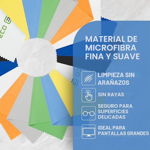 Miniatura 2 de Juego De 18 Paños De Limpieza De Microfibra Para Gafas, Lentes De Cámara Y Teléfonos 14 X 7,6 Cm