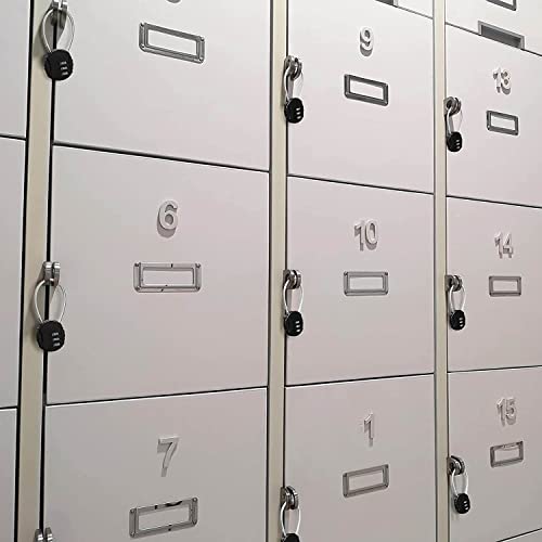 ALLNEWELOOK Combination Lock, 3 Digit Padlock, 4 Pieces Outdoor Waterproof Padlock for School, Gym, Sports, Fence, Gate, Case, Employee Hasp (4Piece Black)