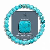 SIMPLÍ BASIC Natural Turquoise Healing Gemstone Bracelets 6mm Bead | Women & Mens Bracelet | Purification of The Heart | Evil Eye Beads | Removes Negative Energy | Inc Gift Box