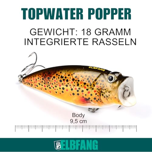 Topwater popper stickbait pour la pêche en surface