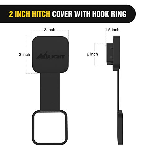 image for Nilight 2 Inch Rear Bumper Tow Trailer Hitch Receiver Kit Compatible f