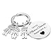 kaululu Personalized Boy Girl Keychain Engraving Name Keychain for Father's Day(3 kids)