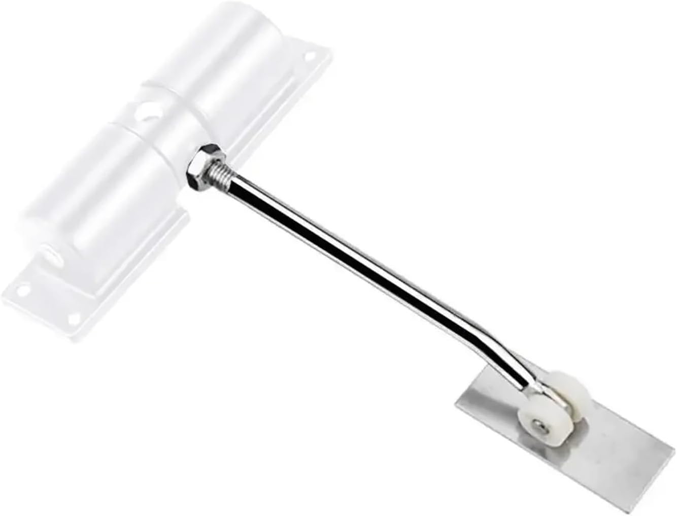 1 Piece Household Door Closer Aluminum Alloy Adjustable Wheel(Black)