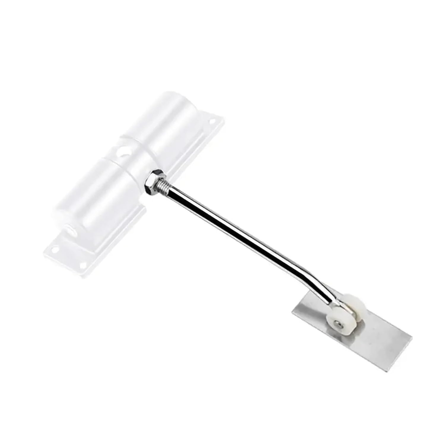 1 Piece Household Door Closer Aluminum Alloy Adjustable Wheel(White)