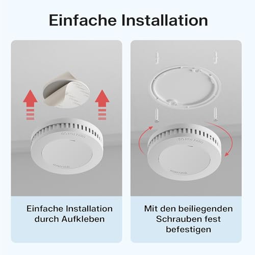 RUNIDUR Rauchmelder 10 Jahres Batterie Feuermelder TÜV Zertifiziert 5 Stück – Ansicht 6