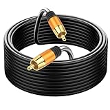 Digital Coaxial Audio Cable 40FT,1RCA Male to 1RCA Male Subwoofer Cable RCA Video Cable for Subwoofer, Home Theater, Video/Audio Subwoofer Rear View Parking Camera