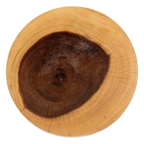 bali & pari Alara Hand-Carved Suar Wood Side Table – Sculptural Pedestal Accent Table with Natural Grain, Modern Boho Style for Living Room or Bedroom, 14-inch Wide, Natural by bali & pari - Image 7