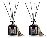 Enルームディフューザー オイルディフューザー＆リードスティック 上品な香り ホテルシリーズ 遮光瓶 おしゃれ アロマ 寝室 リビングルーム オフィス用 芳香剤 ルームフレグランス (50ml＊2個)