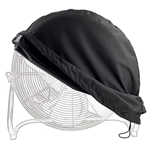 ELONGRIVER Industrial Fan Cover,Waterproof&Dustproof Cover for 18"&20" High Velocity Floor Fan, Household Fan Cover For Outdoor in Heavy Duty Material (24"x7.5"x24")