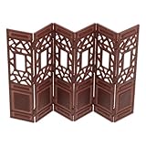 Compatibilité polyvalente : son format de paravent pliable à l'échelle 1:20 s'intègre parfaitement comme accessoire de décoration pour les maisons de poupées, les salons, les cuisines ou les bureaux miniatures, convenant à d'innombrables thèmes de décoration, à l'art miniature chinois et à la décoration de chambre miniature