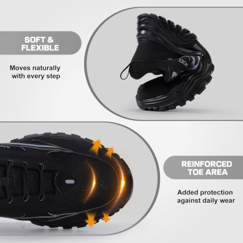 Image of Steel Toe Shoes for Men, Lightweight Safety Work Shoes