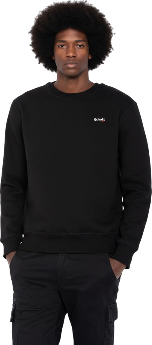 Schott NYC Herren Swcasual1 Sweatshirt (1er Pack)