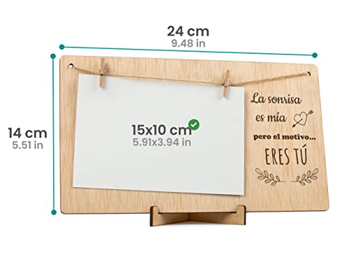 Miniatura 4 de Contraxt Marco Álbum Fotos San Valentín. Portafotos Marco Colgar Fotos Con Pinzas Madera Regalos Detalles Ideas Originales Especial Feliz San Valentin Enamorados Wonderful Hombre Mujer Parejas Es
