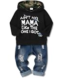Picture of WESIDOM Toddler Boy Clothes,Long Sleeve Printing Hoodie+Jeans Pants Toddlers Boys Outfits Set 1-6Y Kids Clothing