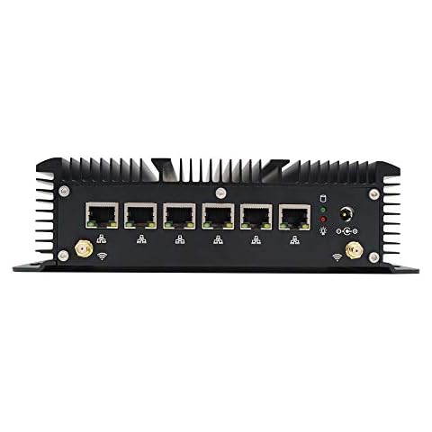 New Kaby Lake i3 7167U Industrial Firewall PC Fanless PC Nano Box(8G 128G) with Multi LAN 6 Nic AES for Network Security Application,HDMI USB3.0 COM,Compatible with pfsense LEDE ESXI Openwrt Cover