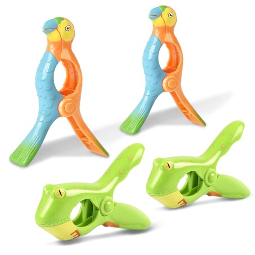 Beach Towel Clips, 4pcs Power Grip Towel Clips for Pool Beach Patio Cruise