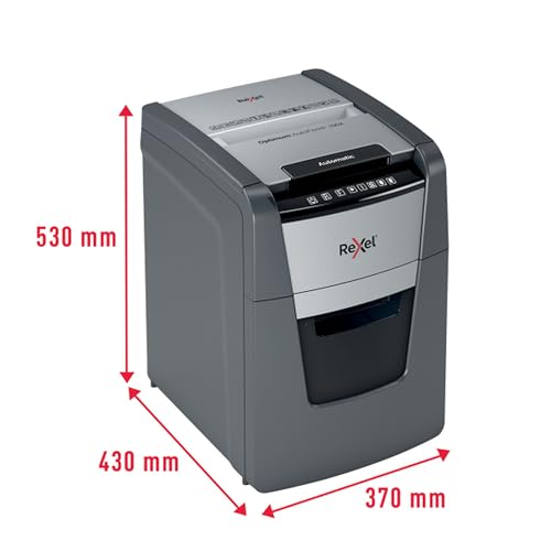 Destructeur de documents automatique Rexel coupe croisée P4 avec 12 feuilles lubrifiées