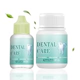 Colla per Denti, Cemento Dentale Definitivo, Cemento Dentale Fissa Ponti, Kit Riparazione Denti, Resistente al Calore e Impermeabile, Otturazioni Perse, Ponti, Corone, Asciugatura Rapida
