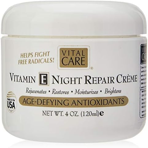 Vital Care Anti-Aging Vitamin E Night Repair Crème Jar 4 oz