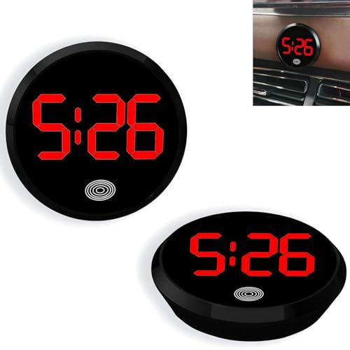 XingBin Car Mini Digital Clock for Dashboard,Small Mini Car Dashboard Accessories,Mi/ni C/ar Da/shboard Digital Clock with Luminous Display,Universal Ca/r Decor,Battery Operated Small Di/gital Clo/ck