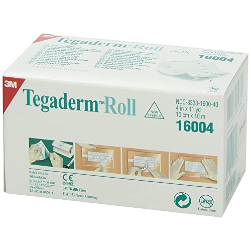 image for 3M Health Care 16004 Dressing, Transparent Film Roll, 4 in x 11 yd (10