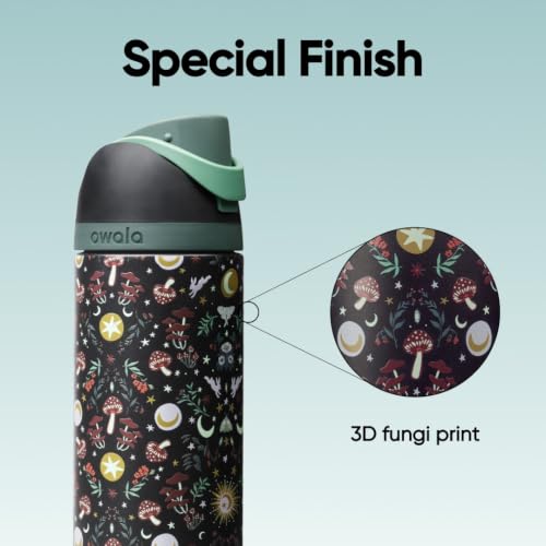 Owala FreeSip Stainless Steel Water Bottle 24 oz Wild Whimsy | Triple-Layer Insulation | Leak-Proof Lid | BPA-Free, Lead-Free, and Phthalate-Free | 2-in-1 Spout