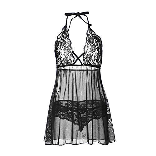 Nightwear Lingerie Costume for Women, XXL, Black