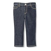Amazon Essentials Toddler Boys' Pull On Straight Fit Jeans with Elastic Waist, Dark Indigo Wash, 4T
