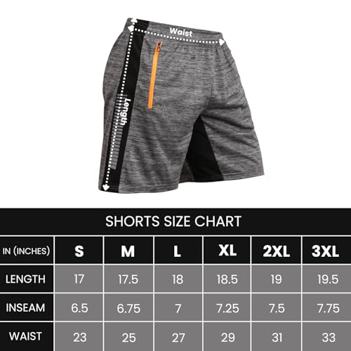Image of NEVER LOSE Mens Running Athletic Shorts 5 inch Inseam Quick Dry Workout Shorts Men Lightweight Gym Shorts with Pockets