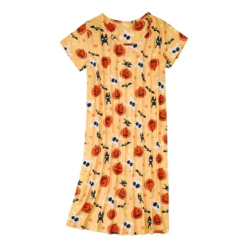 Image of American Trends Nightgowns for Women Cotton Night Shirts Short Sleeve Knee-Length, Sleep Shirts Summer Pajamas Sleepwear