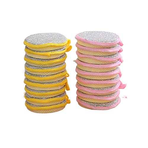 Image of 10Pcs Cleaning Sponge Double Sides Pan Pot Dish Clean Sponge Practical Pan Cleaning Kitchen Scrubber Household Cleaning Tools