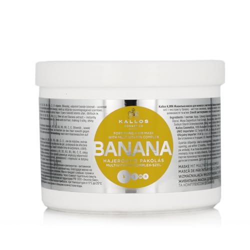 Image of Kallos KJMN Banana Fortifying Hair Mask with multivitamin complex 500 ml - 16,91 Fl Oz