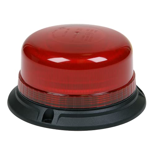 Image of Sealey WB952LEDR 12V/24V SMD LED Warning Beacon with 3 x 6.5mm Bolt Fixing - Red