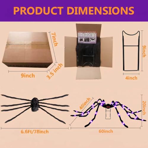Light-Up Halloween Spiders DROPS TO - image 2